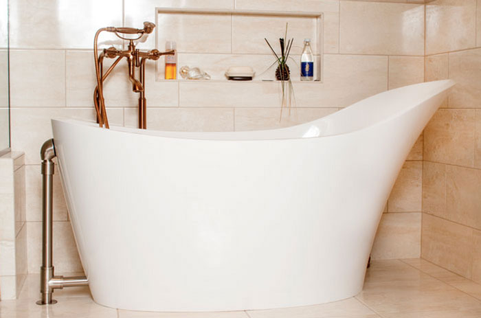Making room for this tub was a special — but worthwhile — challenge for Steve Miller and his team.