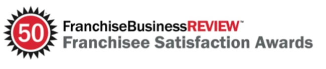 The FBR 50 logo, featuring the text "50 | Franchise Business Review | Franchisee Satisfaction Awards"